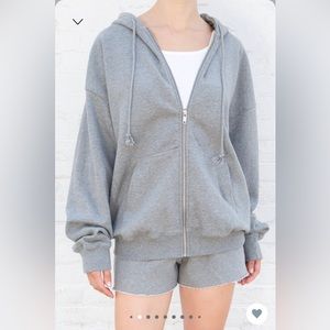 brandy hoodie, zip up, oversized